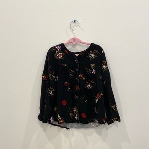 ✨Old Navy Toddler Girl Long Sleeve Floral Button Down Blouse 3T